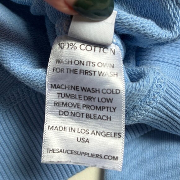 Barstool Chicks Call Her Daddy "I Am Unwell" Light Blue Cropped Hoodie - Small - Picture 7 of 9